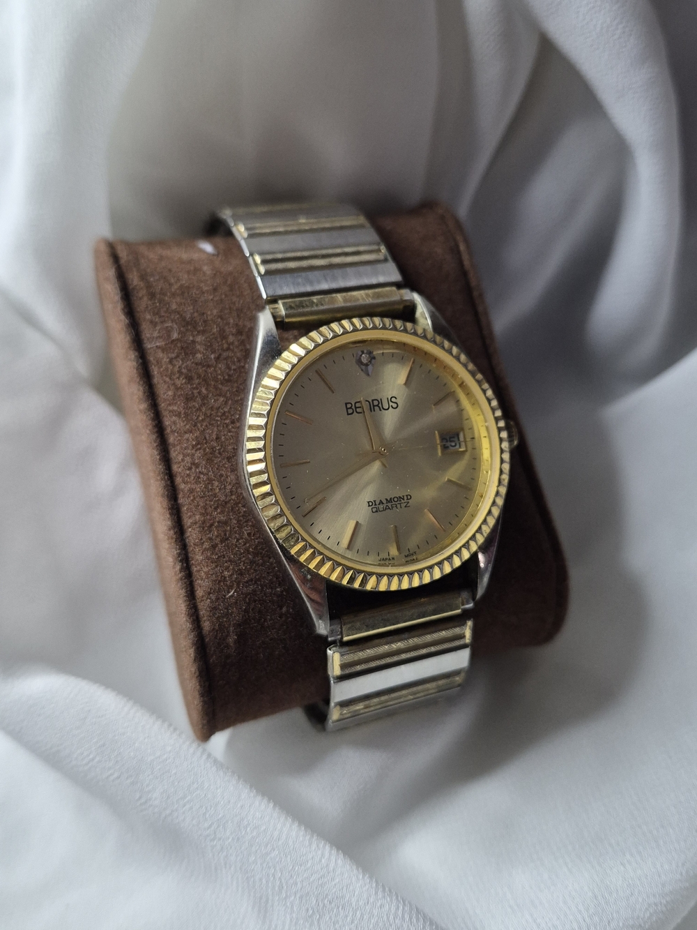 Benrus Two-Tone Gold Dial Men’s Date Watch